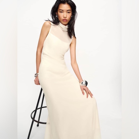 Reformation Greta Dress Alabaster - Picture 3 of 11